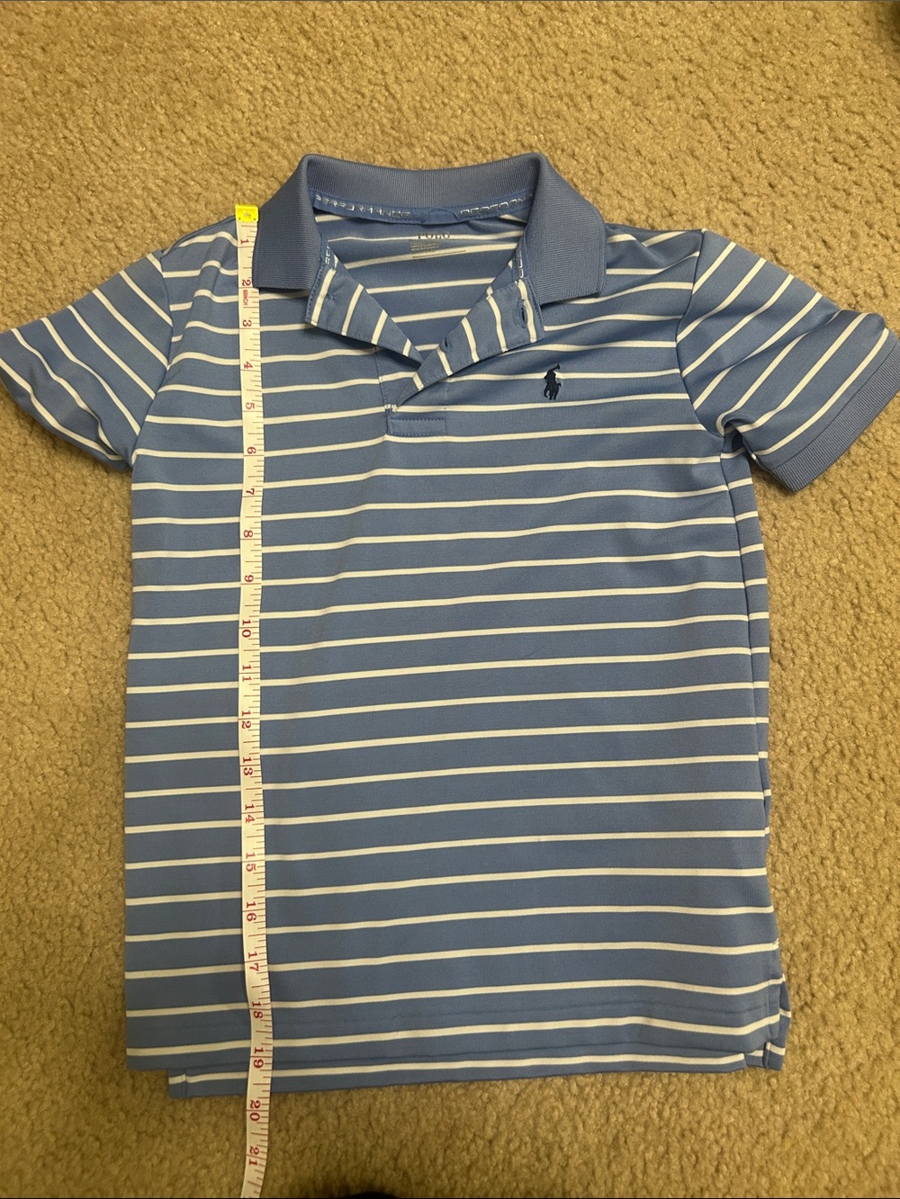 Polo by Ralph Lauren Blue and White Striped Kids Polo Shirt
